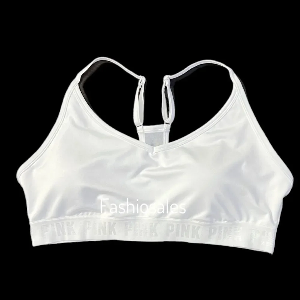 Victorias Secret Pink Ultimate Gym Lined Removable Padding sport bra White XL